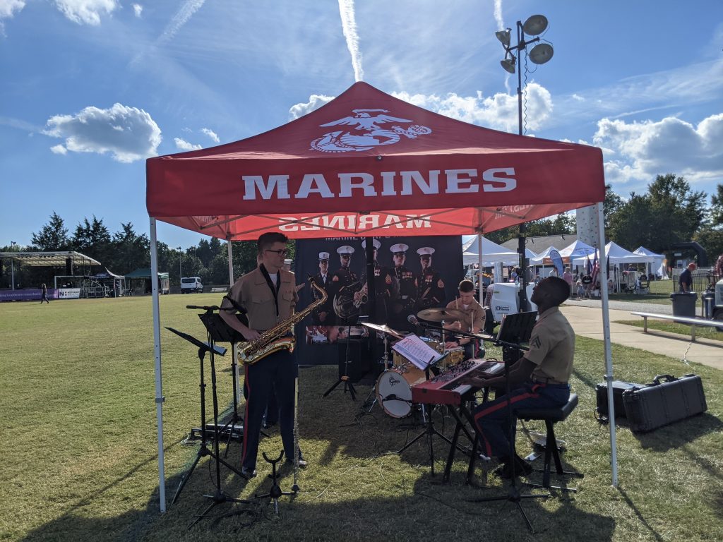 Sounds Downrange is a jazz quartet from the 2nd Marine Division Band out of Camp Lejeune. Photo by Mary Beth Foster.