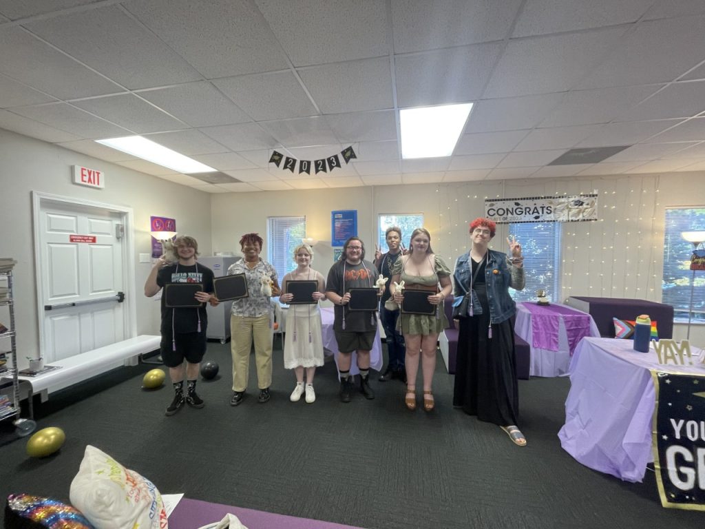 Time Out Youth's 2023 Lavender Graduates. Photo provided by Haeley Robinson, Time Out Youth.